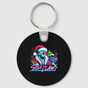 Chaveiro Papai Noel Esqueleto Montando Dinossauro T Rex Nat