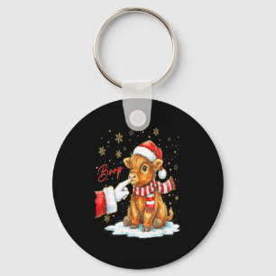 Chaveiro Papai Noel Fazendeiro Engraçado Ocidental Mão Boop