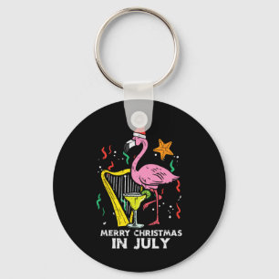 Chaveiro Papai Noel Flamingo Harpa Feliz Natal Em Julho Fof