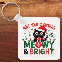 Papai Noel Gato Preto Meowy & Natal Brilhante