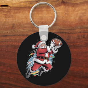 Chaveiro Papai Noel Jogando Futebol Americano Natal