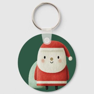 Chaveiro Papai Noel Minimalista Fofo