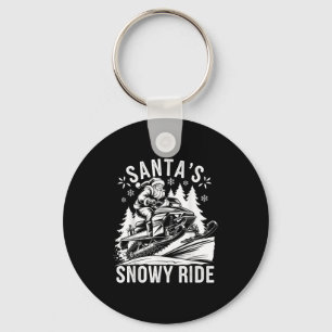 Chaveiro Papai Noel Moto de Neve Andando Motoneve Natal