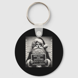 Chaveiro Papai Noel Mugshot Natal Engraçado Papai Noel Nata