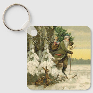 Chaveiro Papai Noel Natal Vitoriano Árvore de Férias 