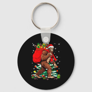 Chaveiro Papai Noel Pé Grande Carregando Bolsa de Natal Cha