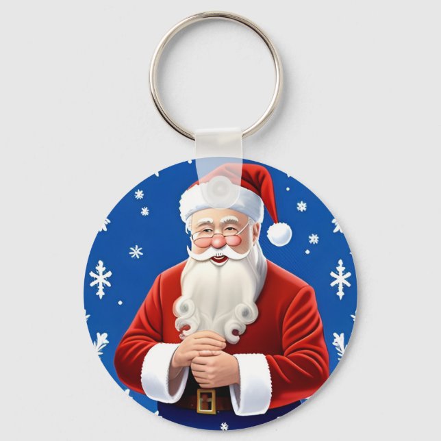Chaveiro Papai Noel Sorridente (Frente)