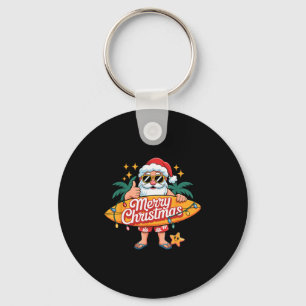Chaveiro Papai Noel Surfando Praia Havaiana Natal Em Julho