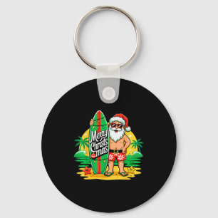 Chaveiro Papai Noel Surfando Praia Havaiana Natal Em Julho 
