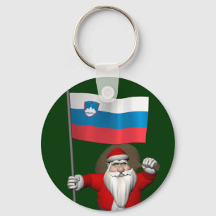 Chaveiro Papai Noel Visitando a Eslovênia