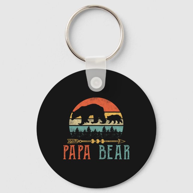 Chaveiro Papai Urso Engraçado Presente do Dia dos Pais para (Frente)