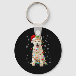 Chaveiro Papais noeis Akita Natal Luz Xmas Cachorros Homens