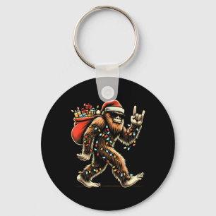 Chaveiro Papais noeis Bigfoot Luzes de Natal Rock Sasquatch