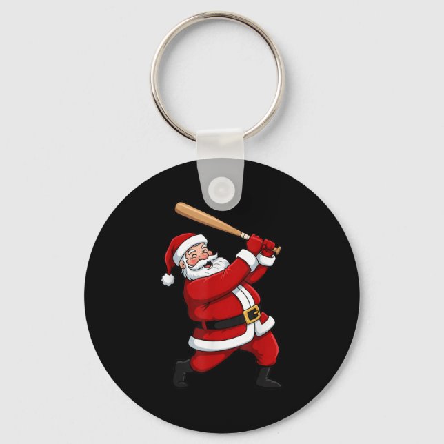 Chaveiro Papais noeis de Bateria de Baseball Natal Xmas Srt (Frente)