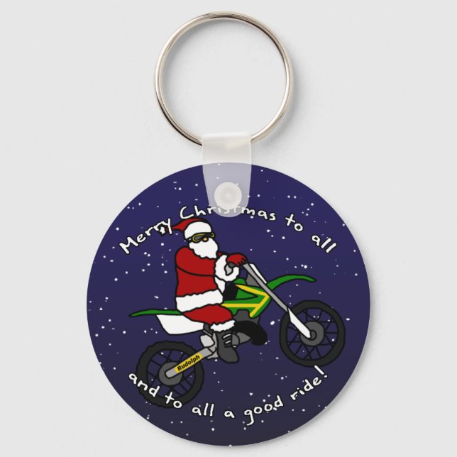 Chaveiro Papais noeis de bicicleta de diafragma (Frente)