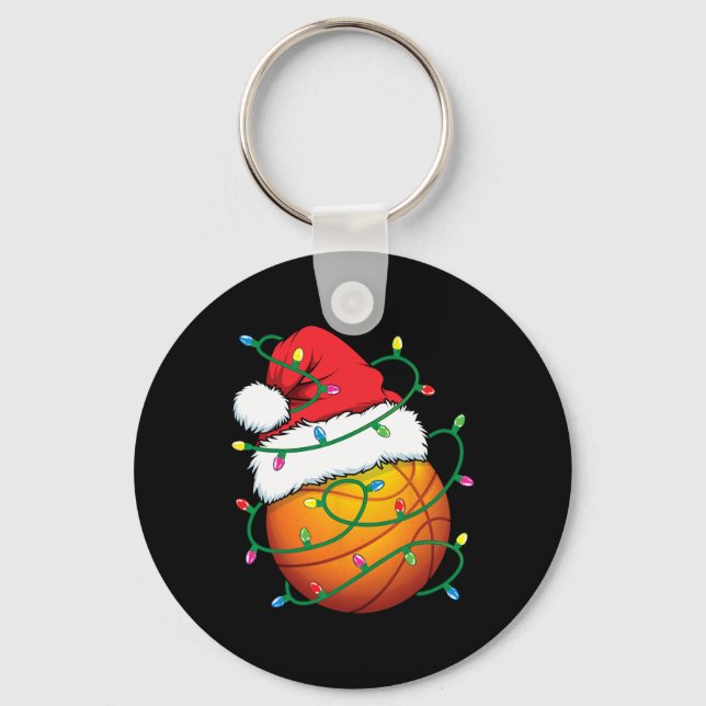 Chaveiro Papais noeis De Bola Esportiva De Basquete Meninos (Frente)