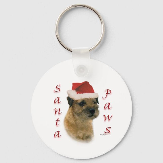Chaveiro Papais noeis de Borda Terrier (Frente)