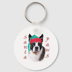 Chaveiro Papais noeis de Boston Terrier