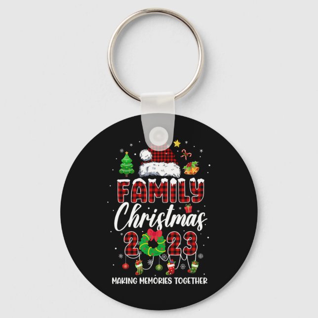 Chaveiro Papais noeis De Esquadrão De Combinação De Natal D (Frente)