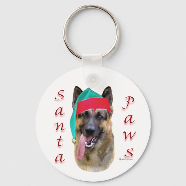 Chaveiro Papais noeis de german shepherd (Frente)