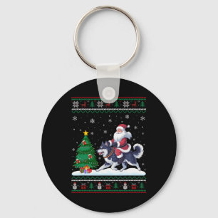 Chaveiro Papais noeis De Luzes De Árvore De Natal Feias And