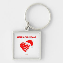 Chaveiro Papais noeis de Natal Cadeia de Chave do Coração P