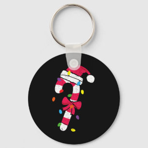 Chaveiro Papais noeis de Natal Candy Cane Xmas Kids Toddler