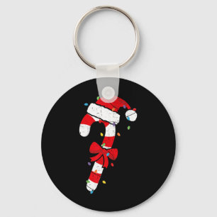 Chaveiro Papais noeis de Natal Candy Cane Xmas Kids Toddler