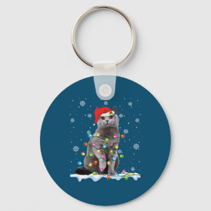 Chaveiro Papais noeis de Natal Cat British Shorthair Lover