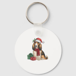 Chaveiro Papais noeis de Natal de Festas de Cão Afegão D