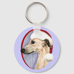 Chaveiro Papais noeis De Natal De Whippet Fawn
