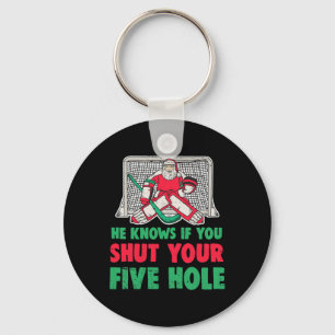 Chaveiro Papais noeis de Natal divertidos, Goalie 1