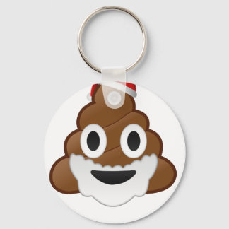 Chaveiro Papais noeis de Natal engraçados Poop Emoji