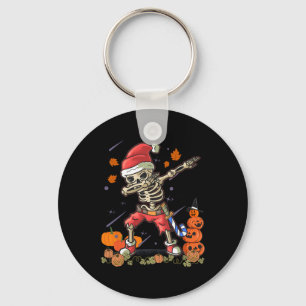 Chaveiro Papais noeis de Natal Skeleton Dabbing Halloween C