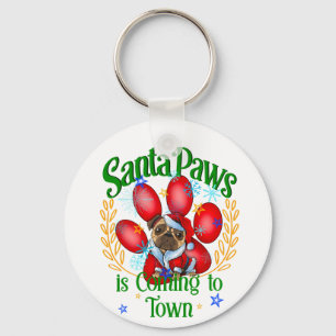 Chaveiro Papais noeis de patas estão chegando à cidade, xma