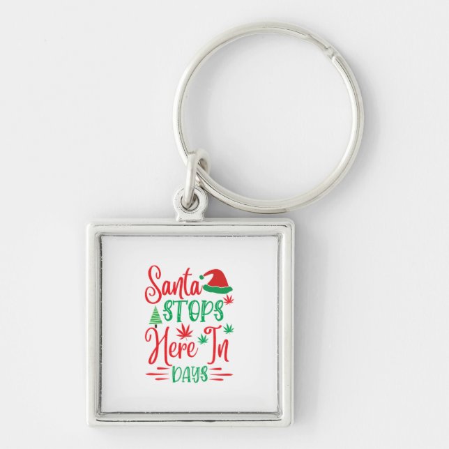 Chaveiro Papais noeis De Presente Xmas Param Aqui Em Dias (Frente)