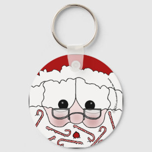 Chaveiro Papais noeis Doces Cheeks-Candy Cane Beard