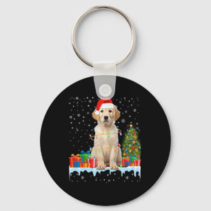 Chaveiro Papais noeis Engraçados Labrador Cachorro Luzes De