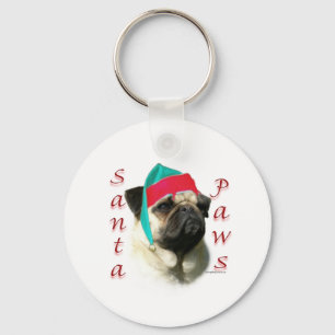 Chaveiro Papais noeis Fawn Pug