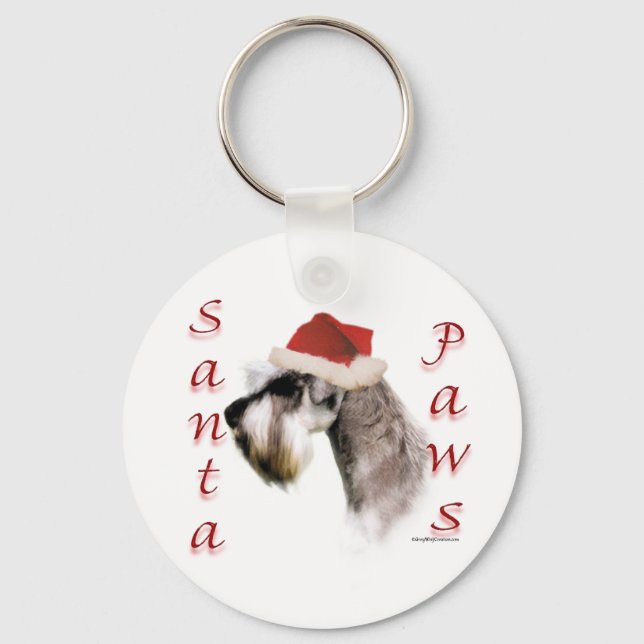 Chaveiro Papais noeis Miniatura Schnauzer (Frente)
