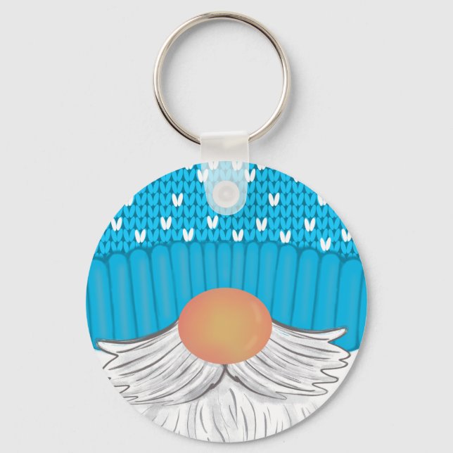 Chaveiro Papais noeis Natal Gnomo Winter Hat Beard Sweater (Frente)