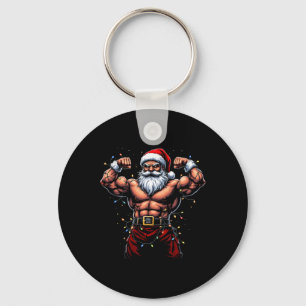Chaveiro Papais noeis Natal Gym Workout Musculoso Papai Noe