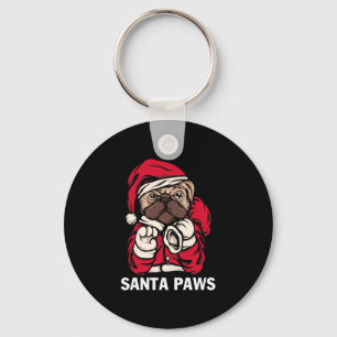 Chaveiro Papais noeis Paws Natal Inglês Bulldog Ideias