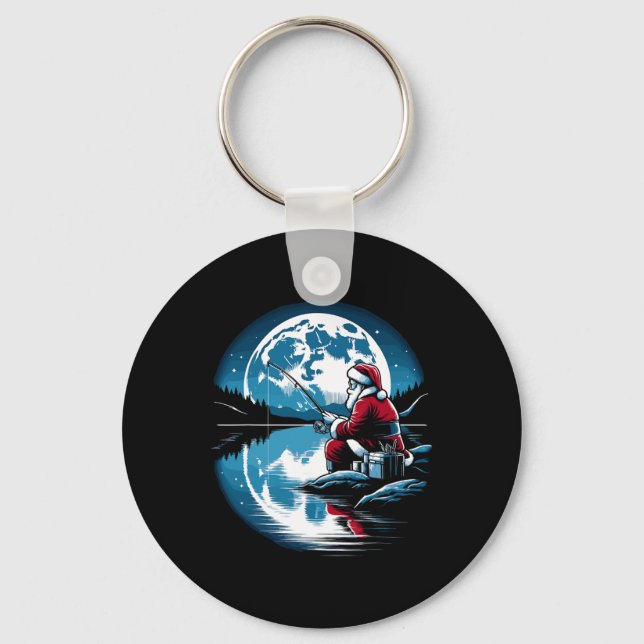 Chaveiro Papais noeis pescando Natal Xmas Pescadores Peixes (Frente)