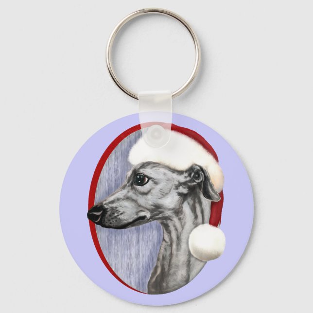 Chaveiro Papais noeis Pretos de Natal (Frente)