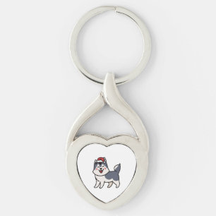 Chaveiro Papais noeis roucos Cachorro Lover Malamute