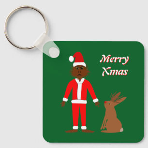 Chaveiro Papais noeis Sasquatch e Jackalope - Natal Persona
