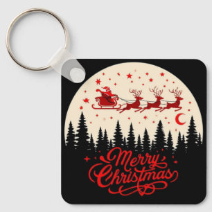 Chaveiro Papais noeis Sleigh Felry Forest ScenArt