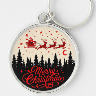 Chaveiro Papais noeis Sleigh Felry Forest ScenArt