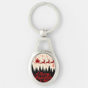 Chaveiro Papais noeis Sleigh Felry Forest ScenArt